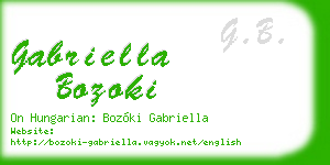 gabriella bozoki business card