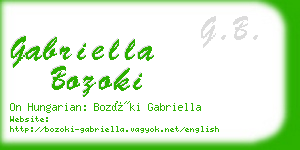 gabriella bozoki business card